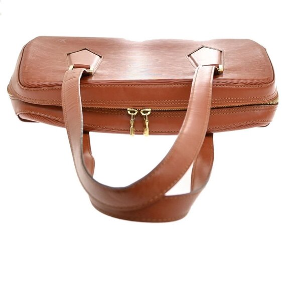 LOUIS VUITTON LV Logo Voltaire Hand Bag Epi Leather Brown Spain M52433 87EF521 - Picture 8 of 16